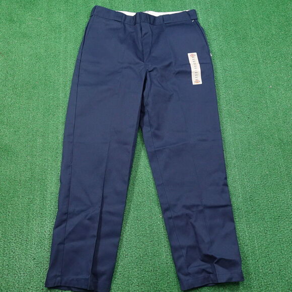 NWT DEADSTOCK DICKIES PLAIN FRONT TWILL PANTS BLUE MENS 40X32 USA MADE NEW! - Picture 4 of 11
